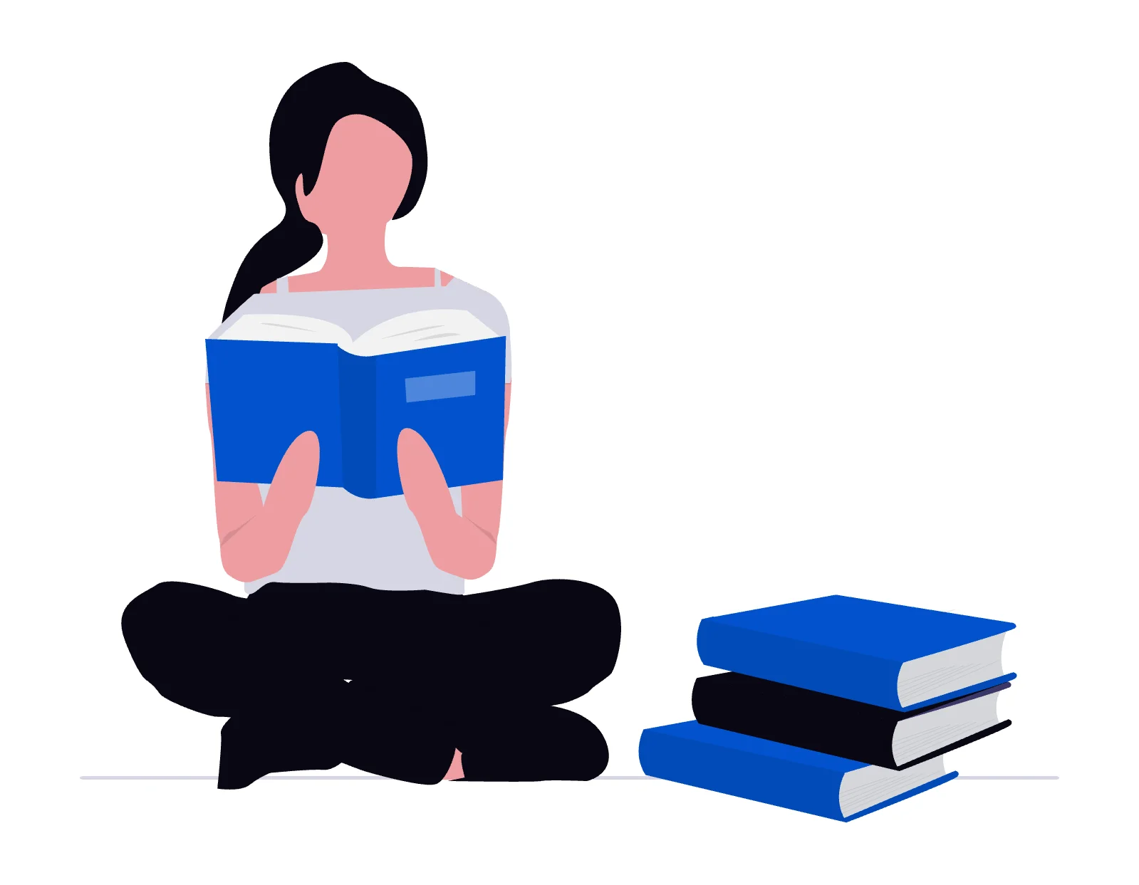 Student learning with books