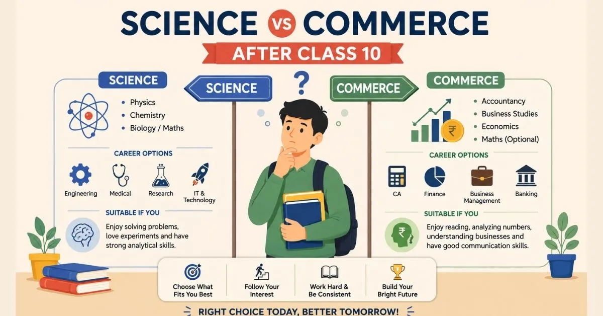 Science vs Commerce: How to Choose the Right Stream After Class 10